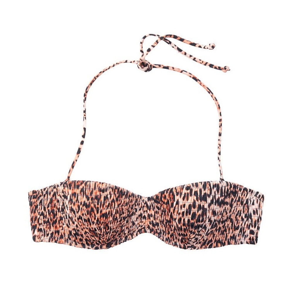 Victoria's Secret Leopard Print Bandeau Bikini Top NWOT